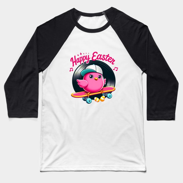 easter peeps vinyl Baseball T-Shirt by BukovskyART